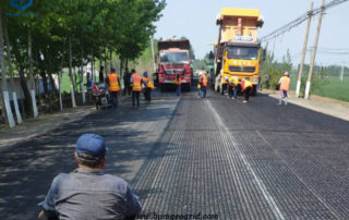 Asphalt Geogrid for road construction project in Thailand