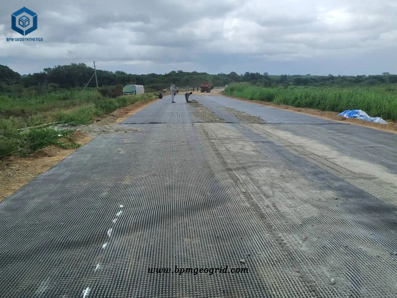 Polyester Geogrid for Gravel Roads Construction Project in Tanzania