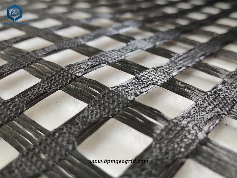 Warp Knitted Polyester Geogrid Fabric for Building Foundation Reinforcement Project in Australia