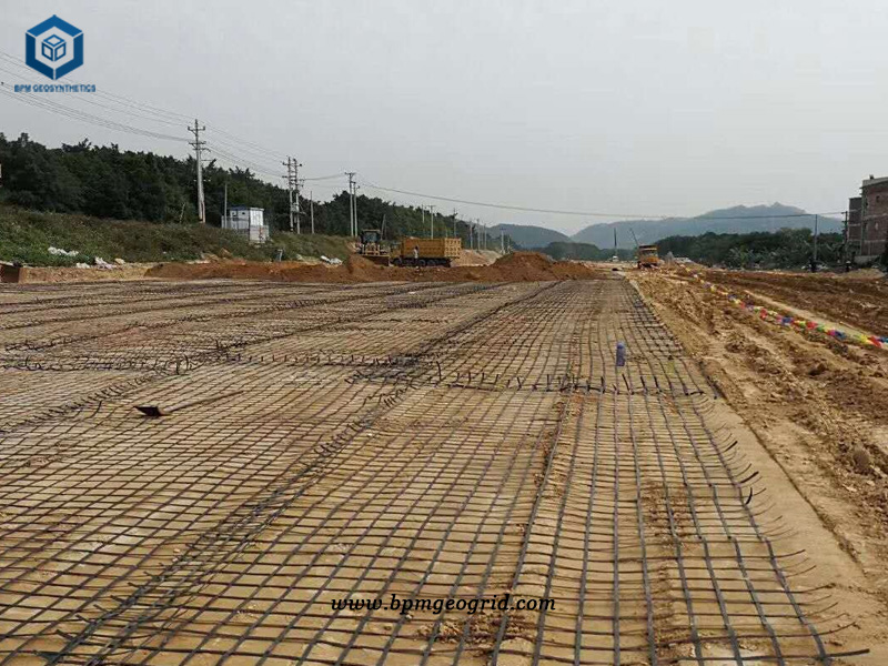 Steel Plastic Geogrid for Road Construction Porject in Australia